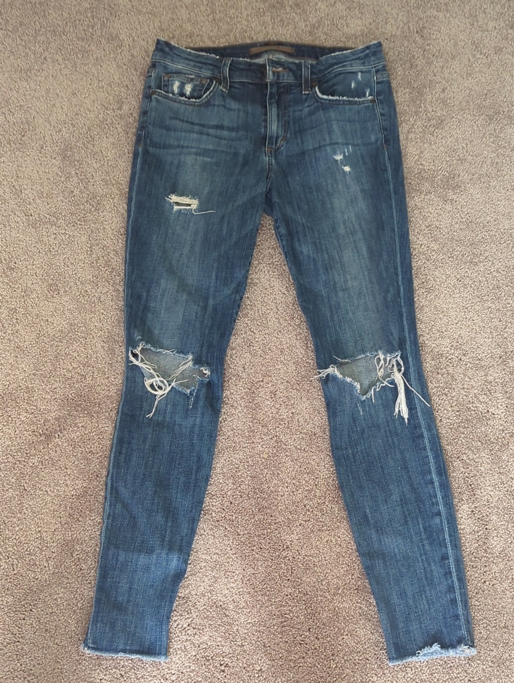 Joe's Jeans Women's Skinny Distressed Blue Ripped Knees